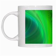 Green Background Abstract Color White Mugs by Nexatart