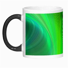 Green Background Abstract Color Morph Mugs by Nexatart