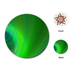 Green Background Abstract Color Playing Cards (round)  by Nexatart