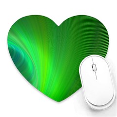 Green Background Abstract Color Heart Mousepads by Nexatart