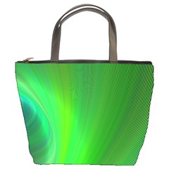 Green Background Abstract Color Bucket Bags by Nexatart