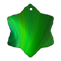 Green Background Abstract Color Ornament (snowflake)