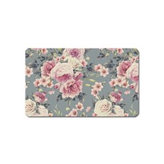 Pink Flower Seamless Design Floral Magnet (name Card) by Nexatart