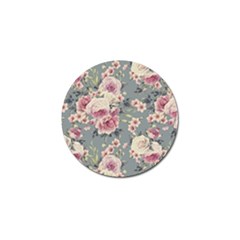 Pink Flower Seamless Design Floral Golf Ball Marker by Nexatart