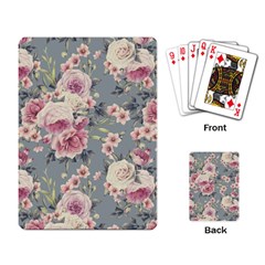 Pink Flower Seamless Design Floral Playing Card