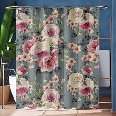 Pink Flower Seamless Design Floral Shower Curtain 60  X 72  (medium)  by Nexatart