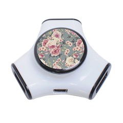 Pink Flower Seamless Design Floral 3-port Usb Hub by Nexatart