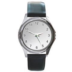 White Background Abstract Light Round Metal Watch