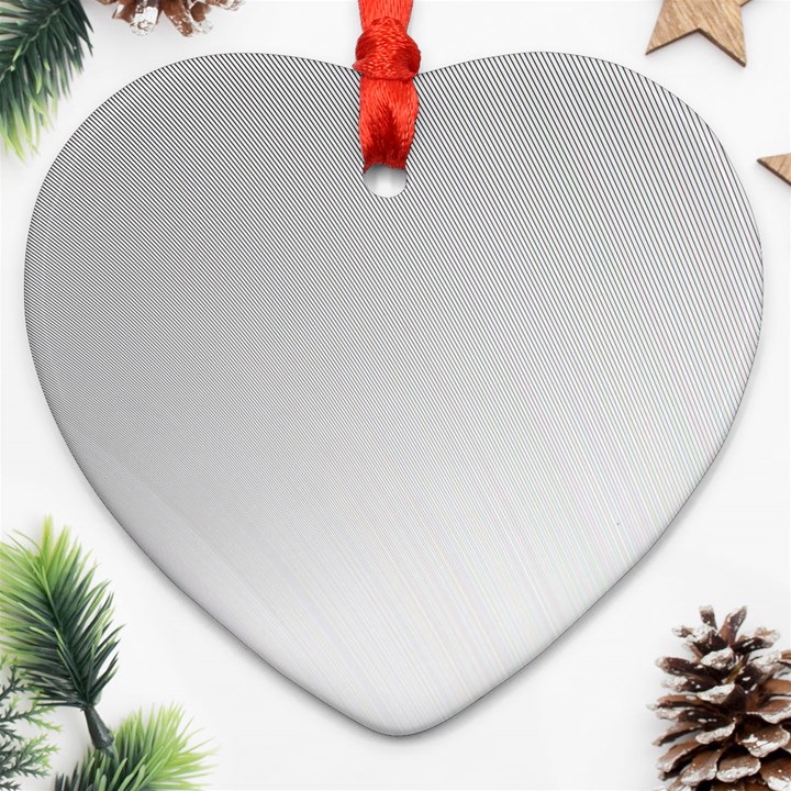 White Background Abstract Light Heart Ornament (Two Sides)