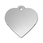 White Background Abstract Light Dog Tag Heart (One Side) Front