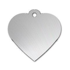 White Background Abstract Light Dog Tag Heart (Two Sides)