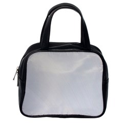 White Background Abstract Light Classic Handbags (One Side)