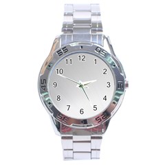 White Background Abstract Light Stainless Steel Analogue Watch