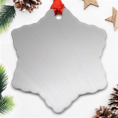 White Background Abstract Light Snowflake Ornament (Two Sides)