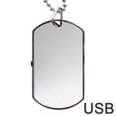 White Background Abstract Light Dog Tag USB Flash (One Side)