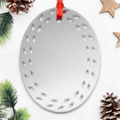 White Background Abstract Light Oval Filigree Ornament (Two Sides)