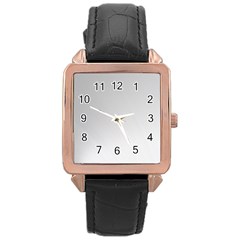 White Background Abstract Light Rose Gold Leather Watch 