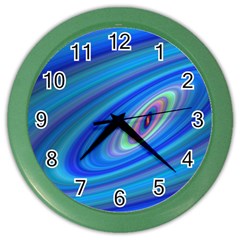 Oval Ellipse Fractal Galaxy Color Wall Clocks by Nexatart