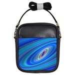 Oval Ellipse Fractal Galaxy Girls Sling Bags Front