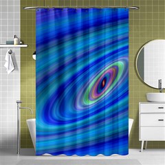 Oval Ellipse Fractal Galaxy Shower Curtain 48  X 72  (small)  by Nexatart