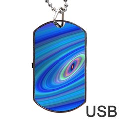 Oval Ellipse Fractal Galaxy Dog Tag Usb Flash (one Side) by Nexatart