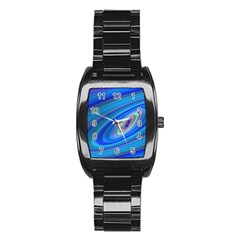 Oval Ellipse Fractal Galaxy Stainless Steel Barrel Watch by Nexatart