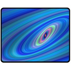 Oval Ellipse Fractal Galaxy Double Sided Fleece Blanket (medium)  by Nexatart