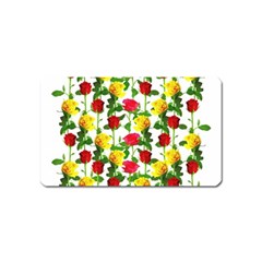 Rose Pattern Roses Background Image Magnet (name Card) by Nexatart