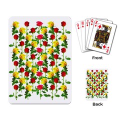 Rose Pattern Roses Background Image Playing Card