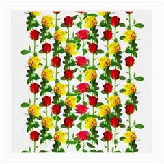 Rose Pattern Roses Background Image Medium Glasses Cloth by Nexatart