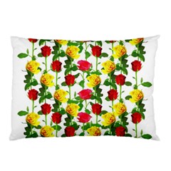 Rose Pattern Roses Background Image Pillow Case by Nexatart