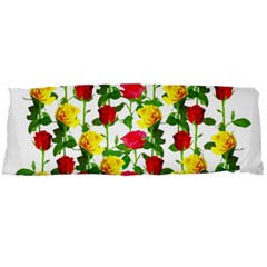 Rose Pattern Roses Background Image Body Pillow Case Dakimakura (two Sides) by Nexatart