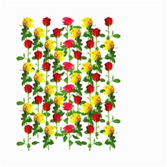 Rose Pattern Roses Background Image Small Garden Flag (two Sides) by Nexatart