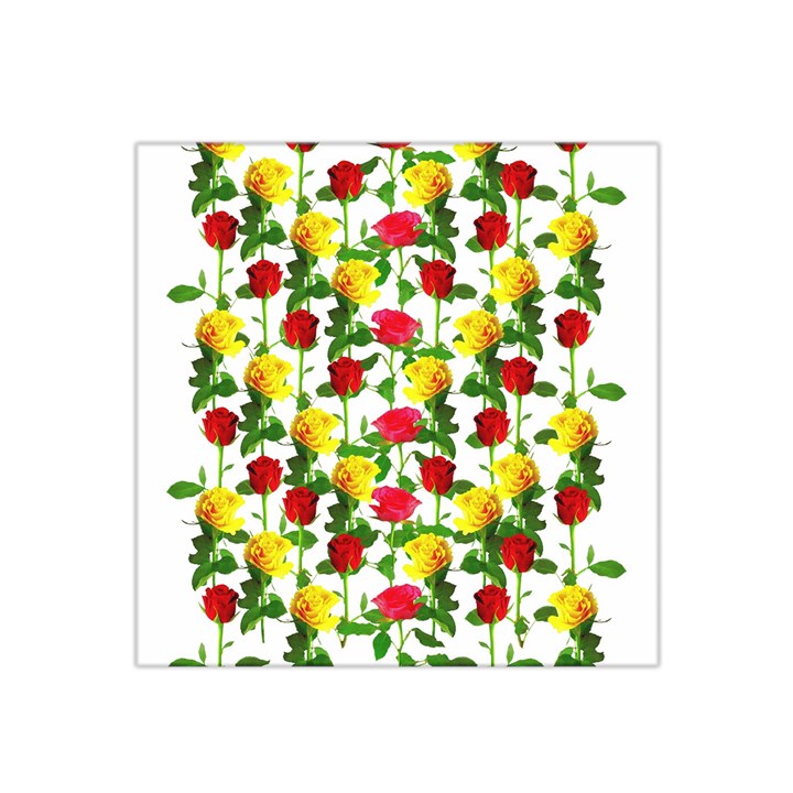 Rose Pattern Roses Background Image Satin Bandana Scarf