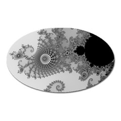 Apple Males Mandelbrot Abstract Oval Magnet by Nexatart