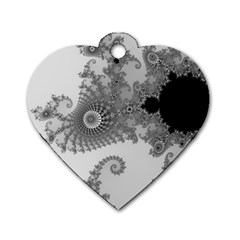 Apple Males Mandelbrot Abstract Dog Tag Heart (two Sides) by Nexatart