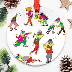 Golfers Athletes Ornament (round) by Nexatart