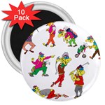 Golfers Athletes 3  Magnets (10 pack)  Front