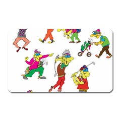 Golfers Athletes Magnet (rectangular) by Nexatart