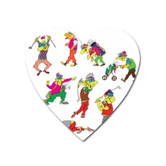 Golfers Athletes Heart Magnet by Nexatart