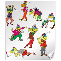 Golfers Athletes Canvas 8  X 10  by Nexatart