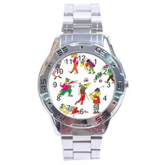 Golfers Athletes Stainless Steel Analogue Watch by Nexatart