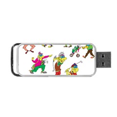 Golfers Athletes Portable Usb Flash (one Side) by Nexatart