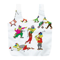 Golfers Athletes Full Print Recycle Bags (l)  by Nexatart