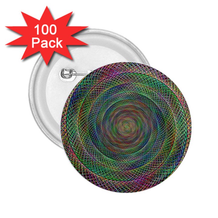 Spiral Spin Background Artwork 2.25  Buttons (100 pack) 