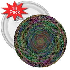 Spiral Spin Background Artwork 3  Buttons (10 Pack)  by Nexatart