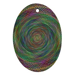 Spiral Spin Background Artwork Oval Ornament (two Sides) by Nexatart