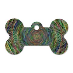 Spiral Spin Background Artwork Dog Tag Bone (two Sides) by Nexatart