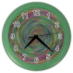 Spiral Spin Background Artwork Color Wall Clocks by Nexatart