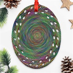 Spiral Spin Background Artwork Ornament (oval Filigree) by Nexatart